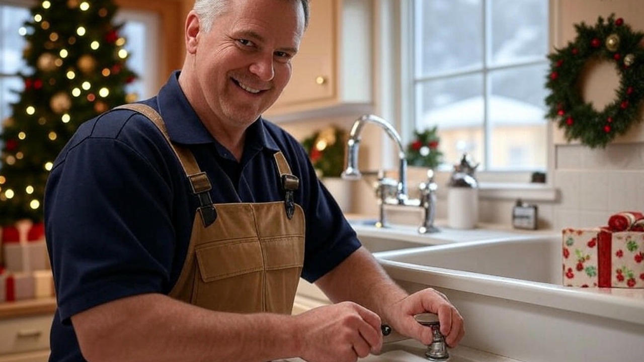 Plumber preparing holiday plumbing in Clifton, NJ